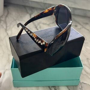 Tiffany & Company TF 4016B Tortoise Brown Bubbles Sunglasses - barely used